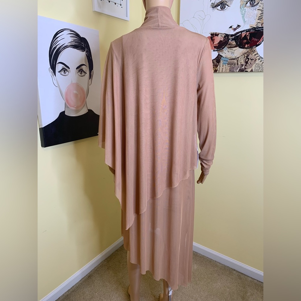 💫HP‼️💫 NWT BCBG MAXAZRIA Asymmetrical Layered Turtleneck Dress in Nubuck, Med - Picture 10 of 12
